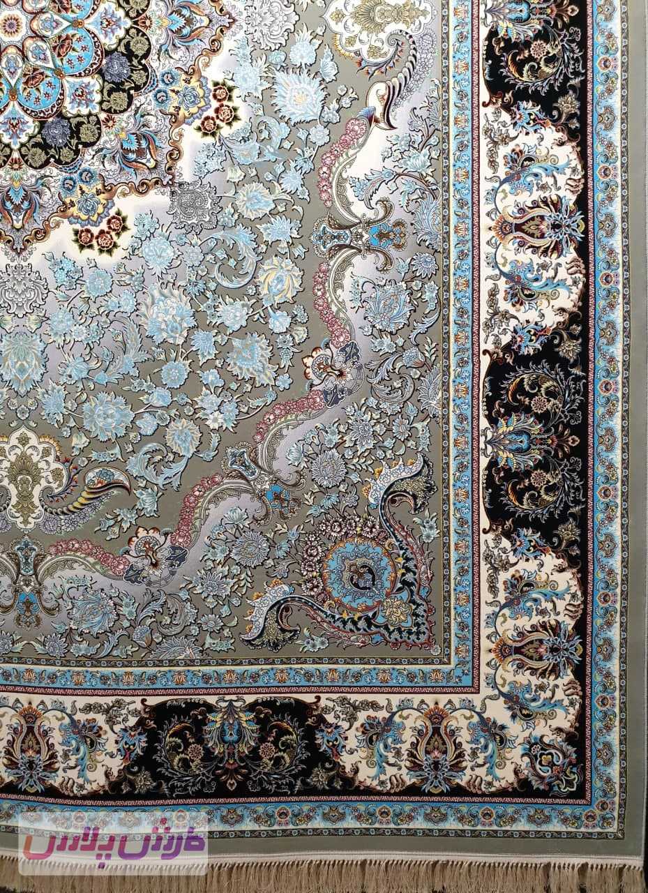فرش 1200 شانه نقشه شاهگل زمینه ترمه ای