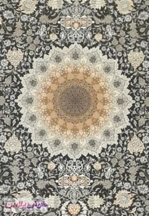 فرش 1200 شانه برجسته نقشه ویکتوریا زمینه ذغالی