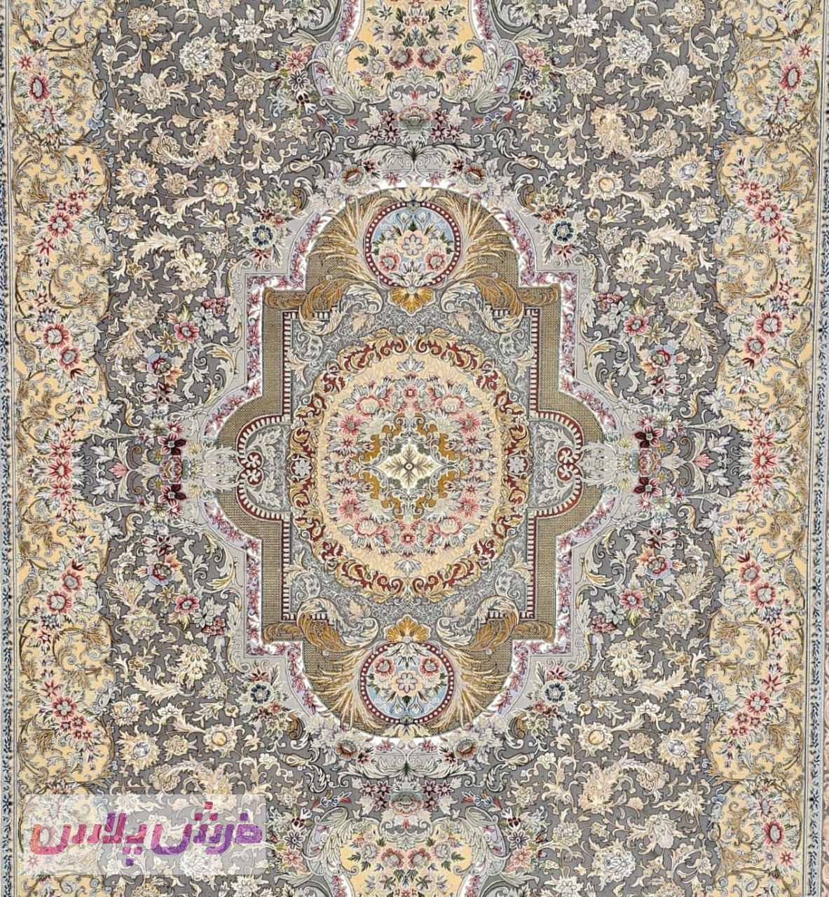 فرش 1500 شانه نقشه سوژا زمینه دودی