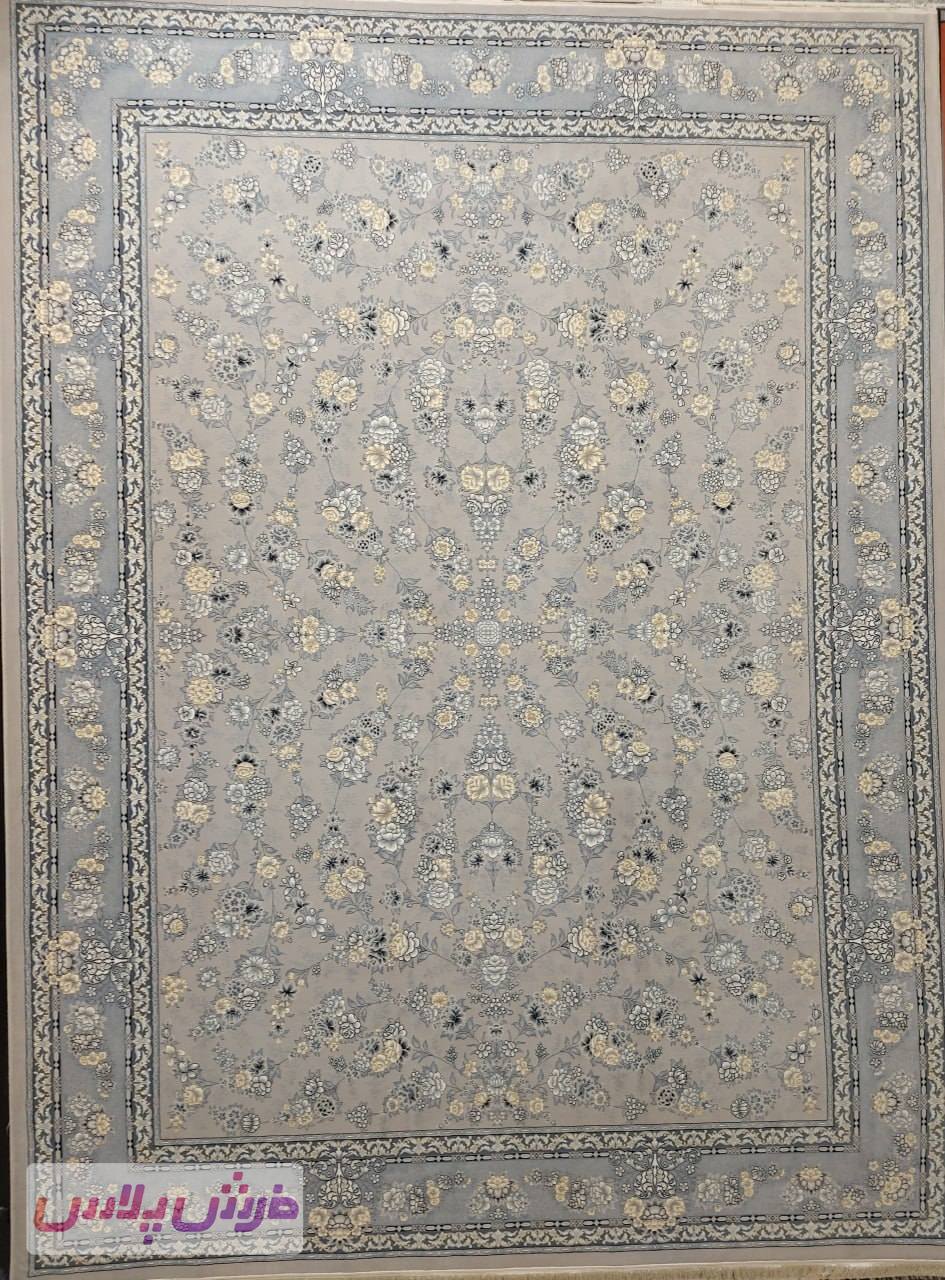 فرش 700 شانه نقشه افشان ژینا زمینه ترمه ای