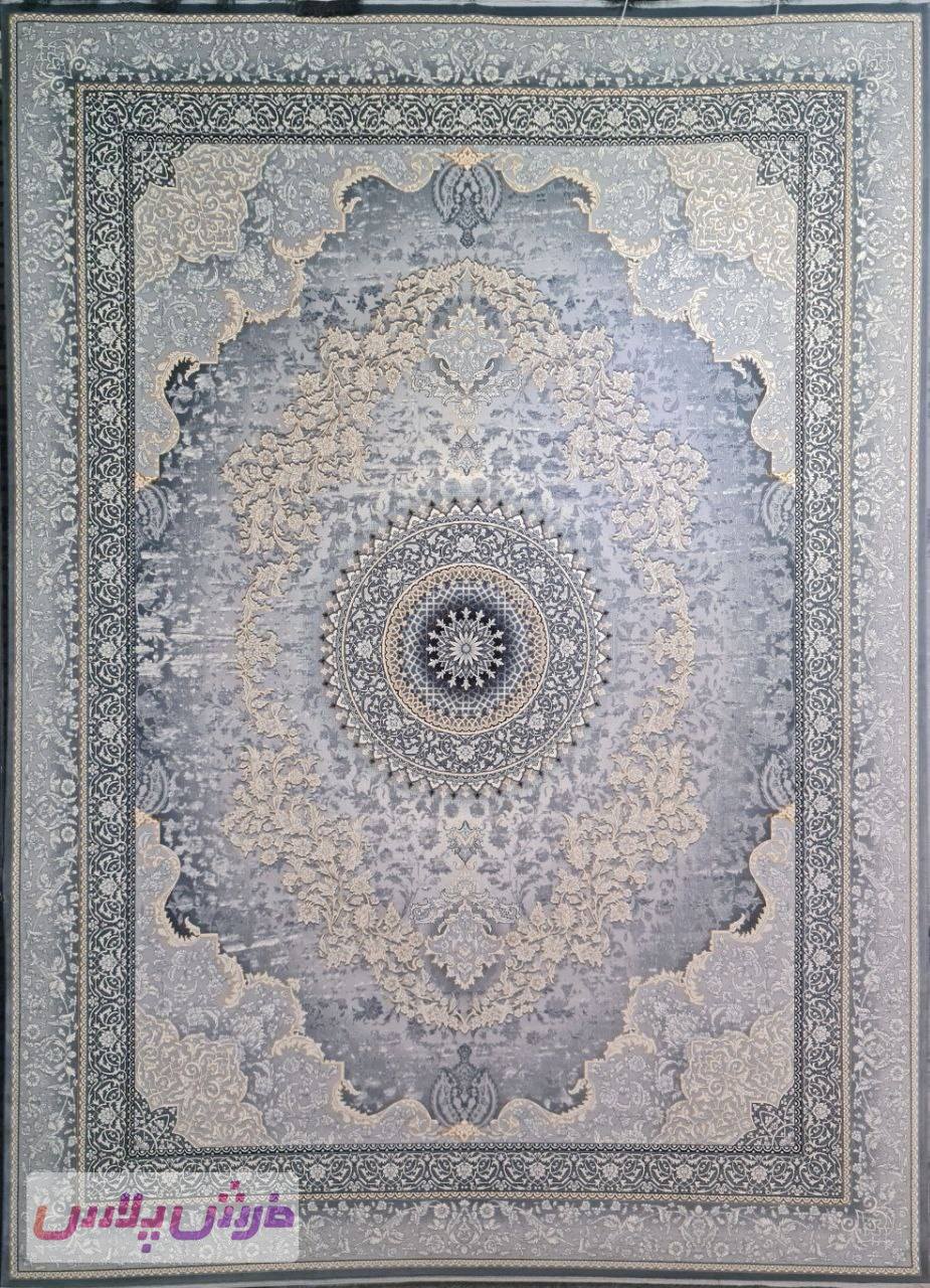 فرش 700 شانه وینتیج مهیار زمینه نقره ای