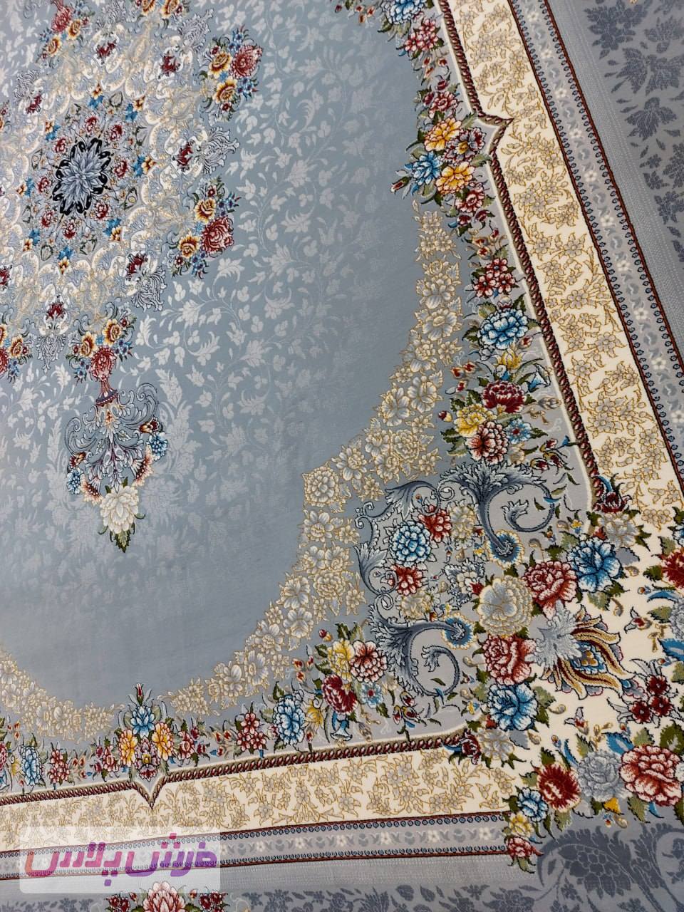 فرش 700 شانه نقشه ملیسا نقره ای