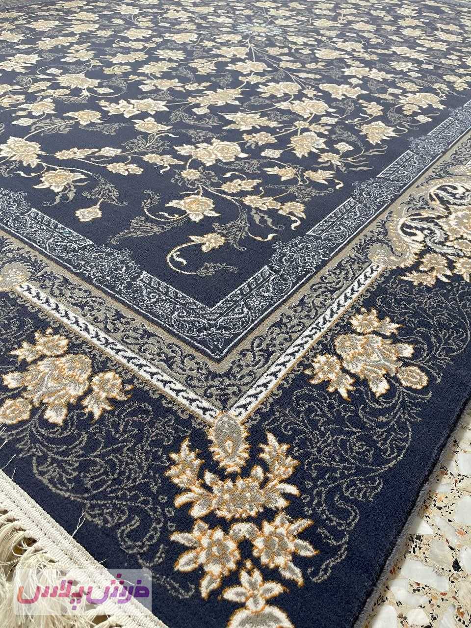 فرش 700 شانه نقشه افشان جانان زمینه دلفینی - پلی استر