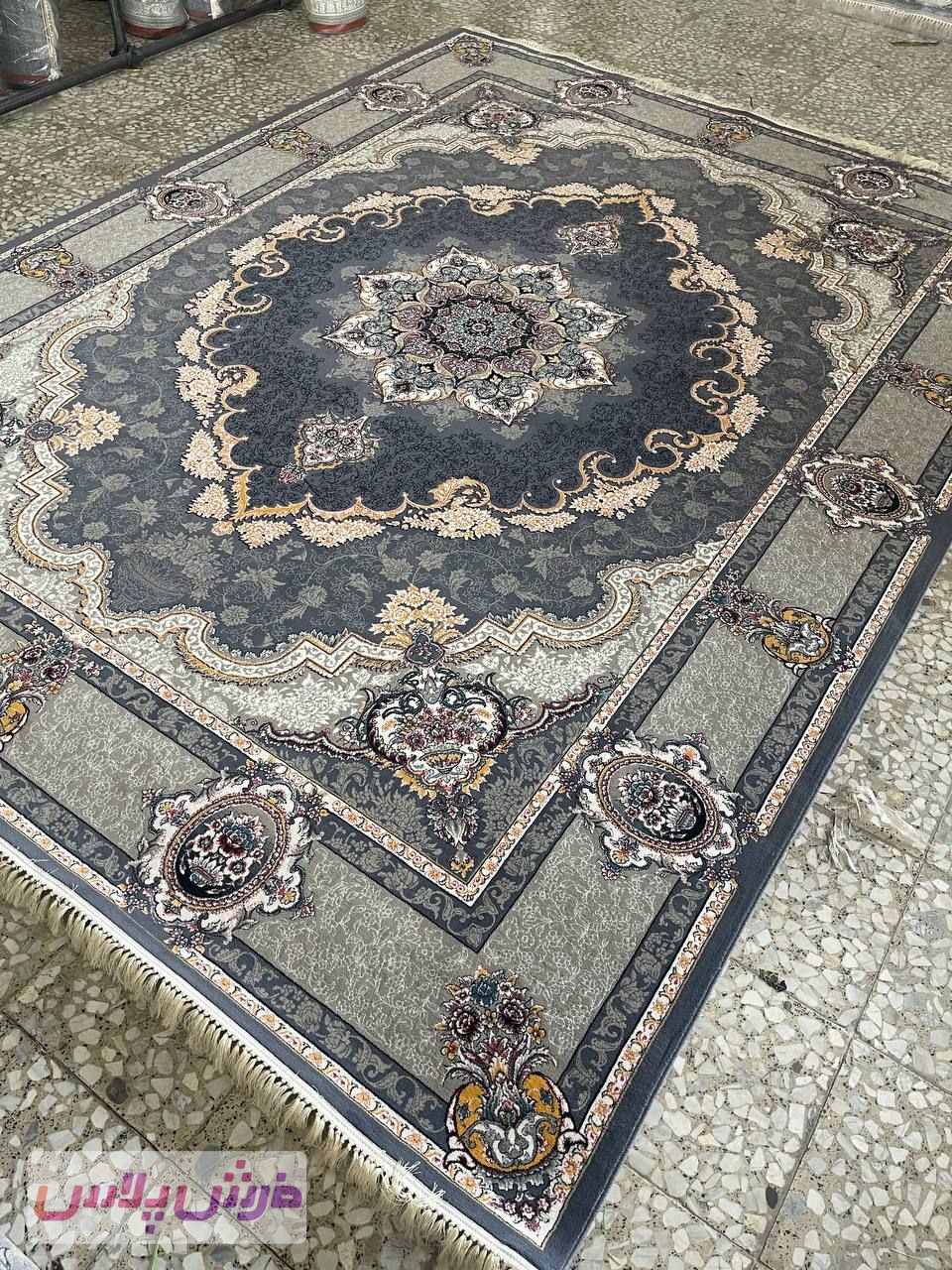 فرش 700 شانه نقشه رعنا زمینه دلفینی – پلی استر