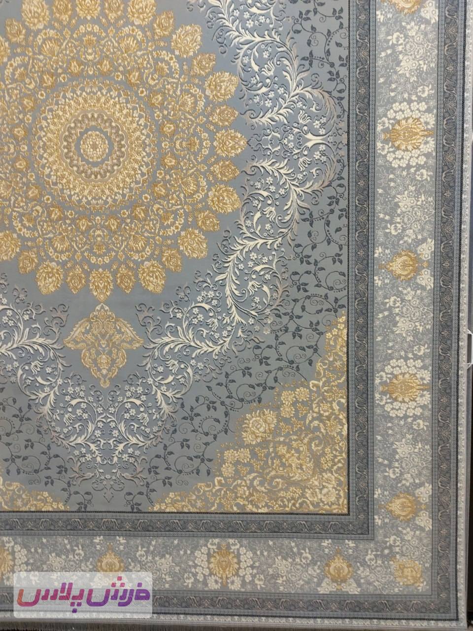 فرش 700 شانه نقشه مهناز زمینه نقره ای