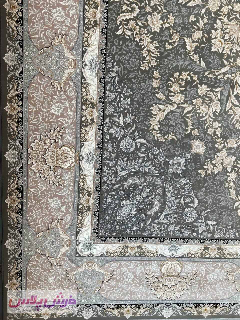 فرش 1200 شانه نقشه هما زمینه دودی