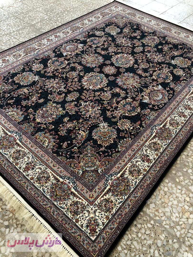 فرش 700 شانه نقشه یاشار زمینه سرمه ای