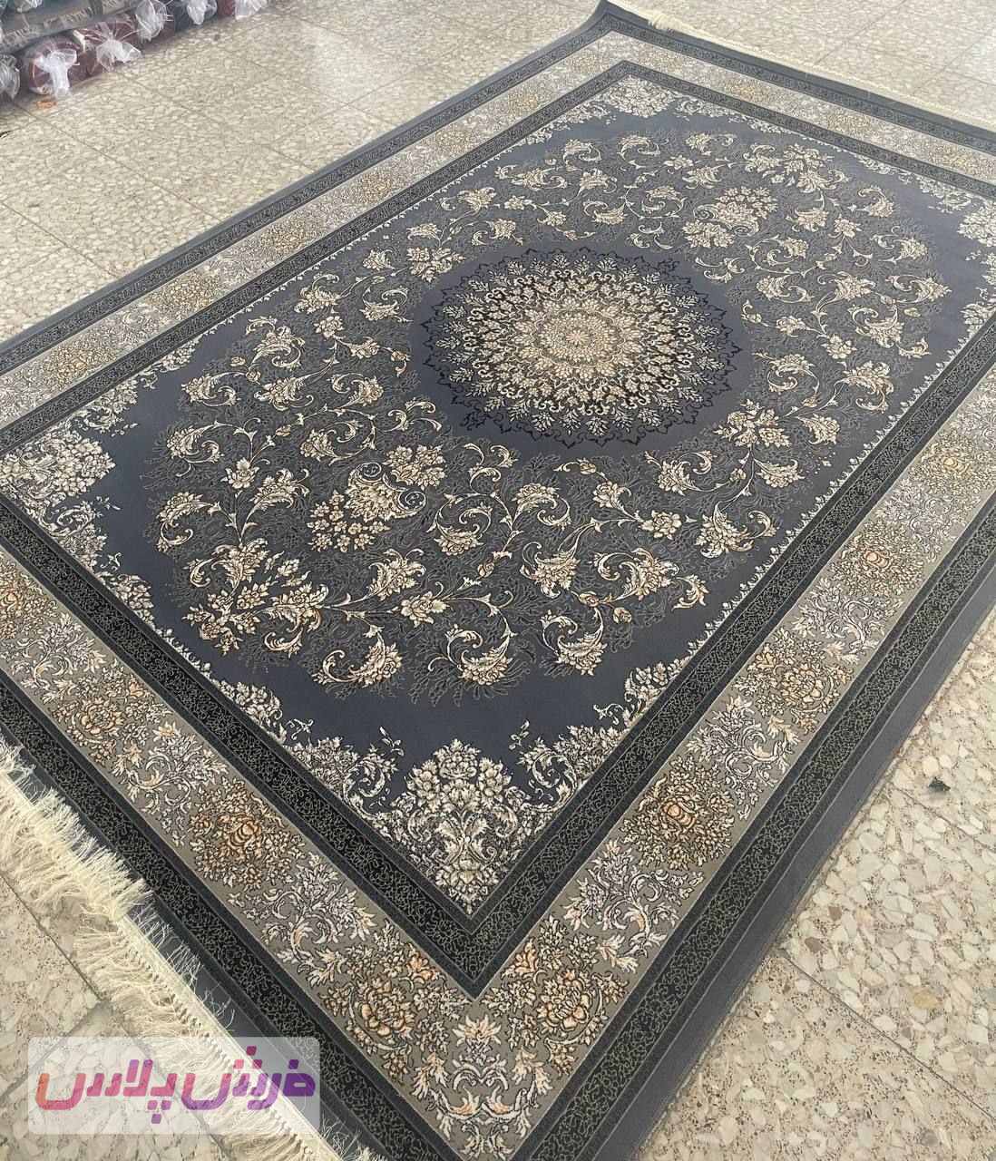 فرش 700 شانه نقشه یلدا زمینه دلفینی – پلی استر