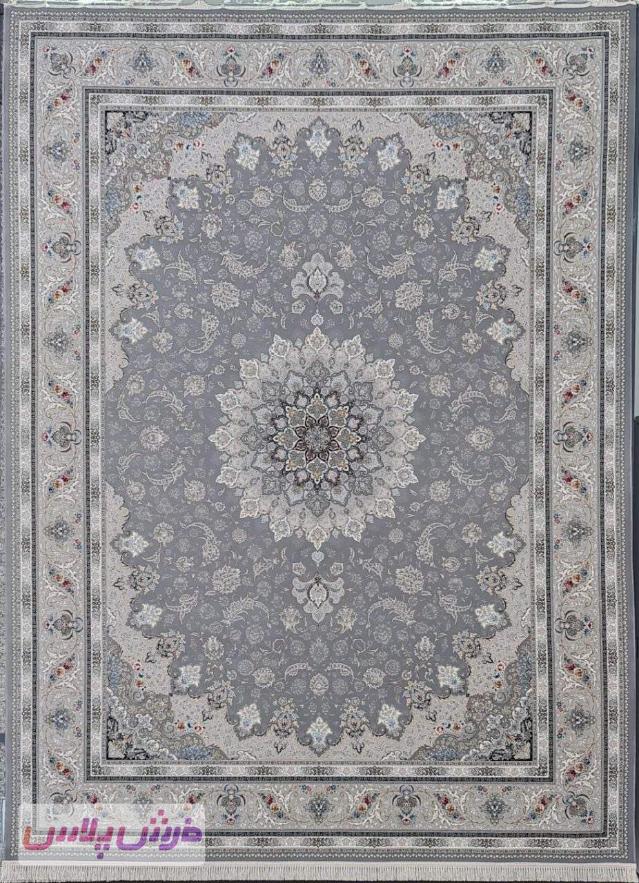 فرش 1200 شانه نقشه ماهان زمینه ترمه ای