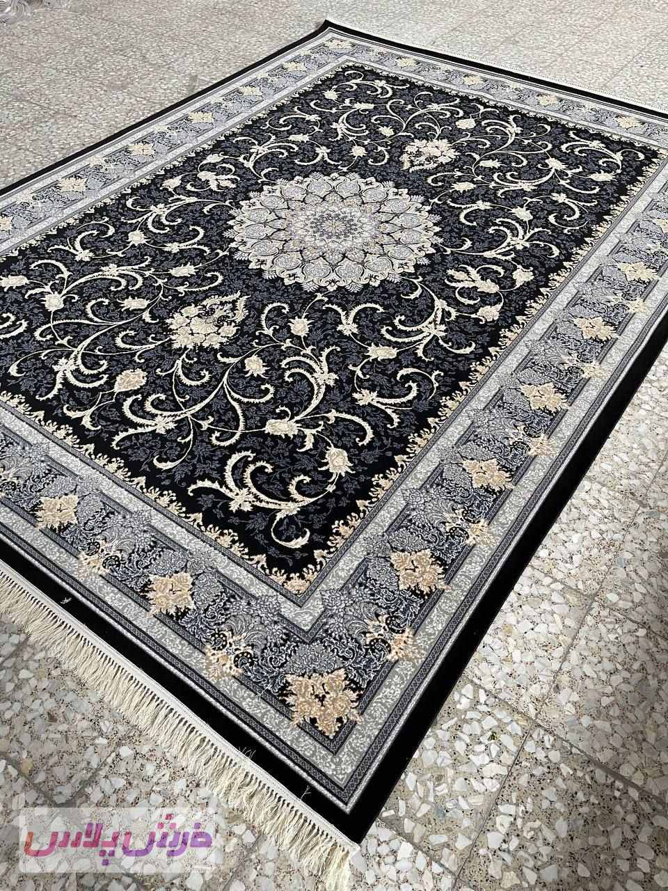 فرش 700 شانه نقشه طناز زمینه سرمه ای – پلی استر