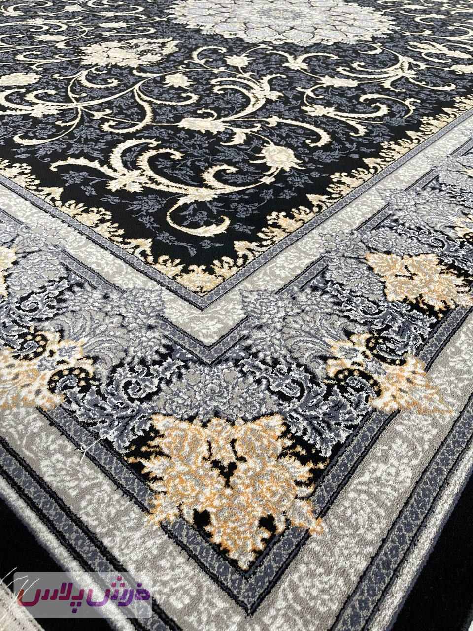 فرش 700 شانه نقشه طناز زمینه سرمه ای – پلی استر