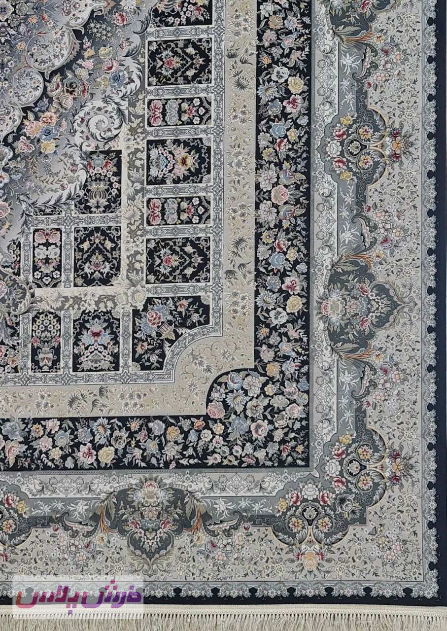 فرش 1200 شانه نقشه شیما زمینه سرمه ای