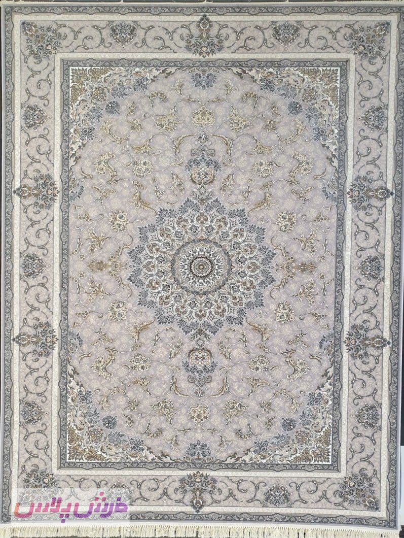 فرش 1200 شانه برجسته نقشه الهه زمینه نقره ای